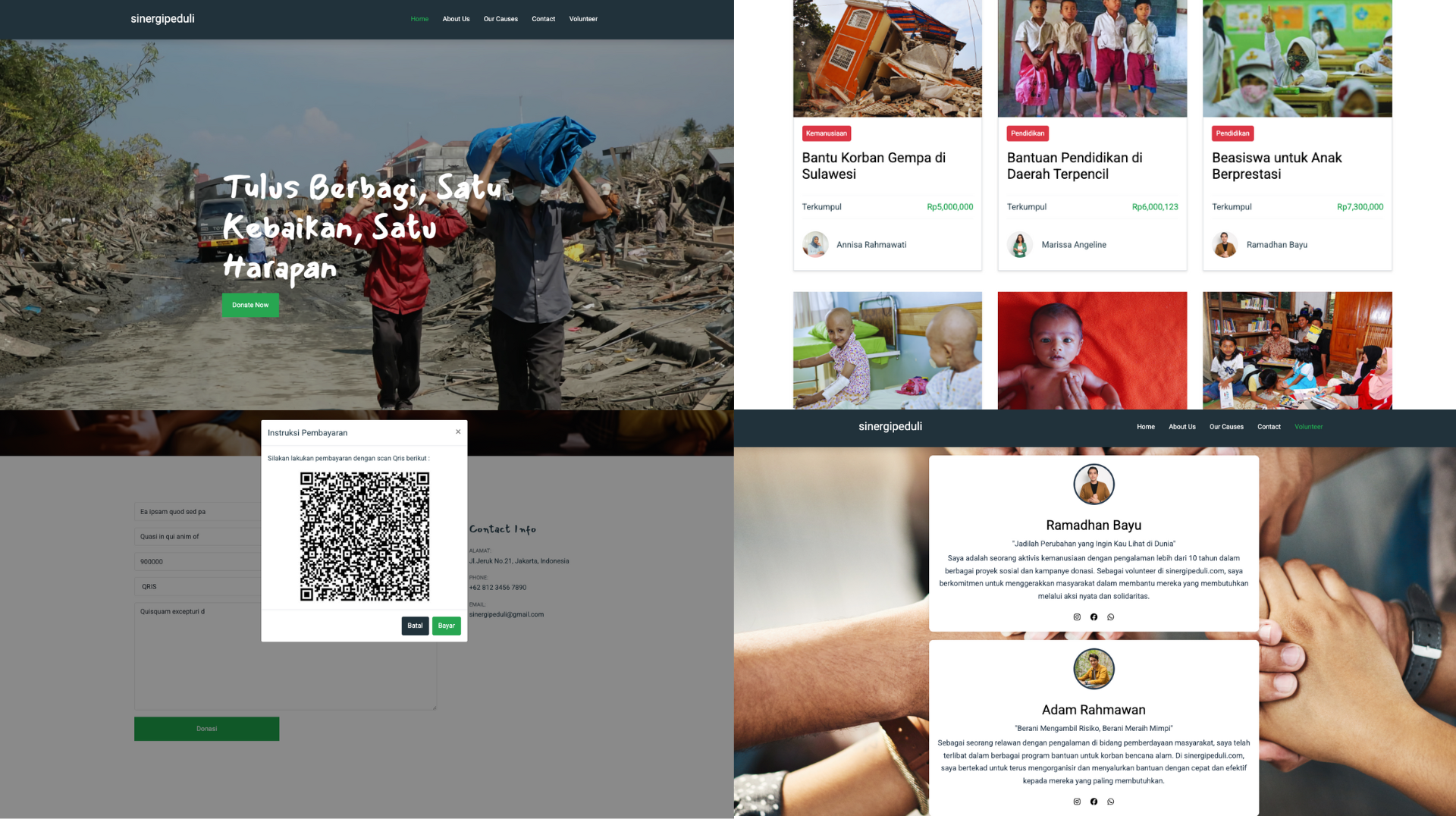 SinergiPeduli Charity Website